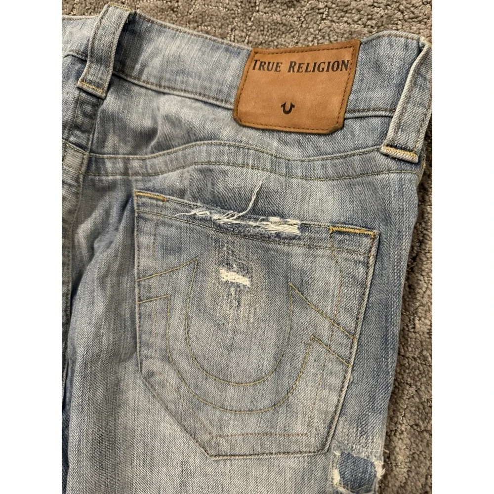 True Religion Mick 33/30 Jeans Slouchy Distressed (E)